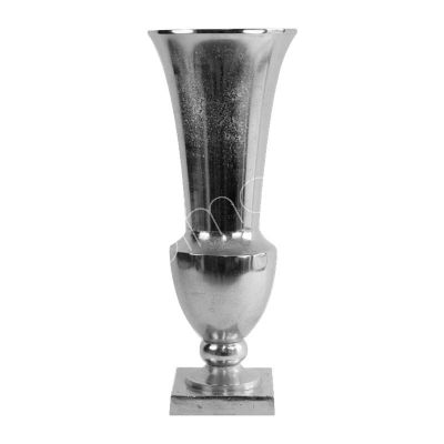 Vase Aluminium roh / Nickel 51x51x155 cm