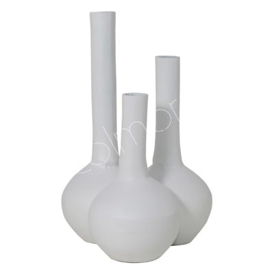 Vase 3/Mund ALU RAW/ELFENBEIN 28x28x45