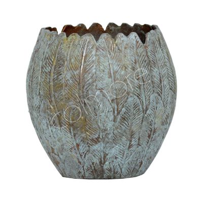 Vase ALU ROH/PATINA 21x16x21