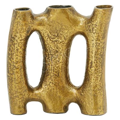 Vase ALU ROH/ANT.GOLD 27x10x28