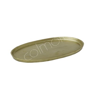 Teller oval ALU RAW/NEWBRONZE 41x22x7