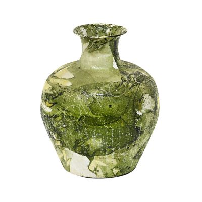 Vase grünes Mosaik IR 33x33x41