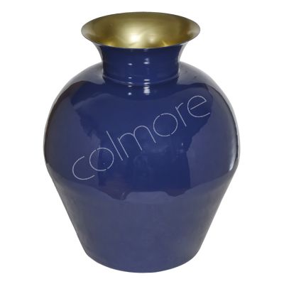 Vase Indigo mit Goldmosaik IR 28x28x34