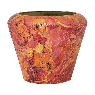 Vase Mosaik gelb/rot IR 31x31x27