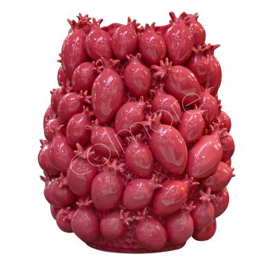 Vase Granatapfel fuchsia Keramik 34x33x37