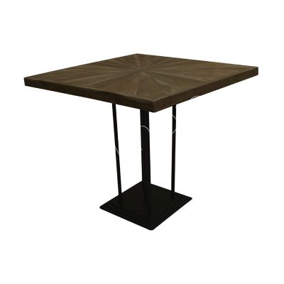 Bistrotisch Corfu Teakholz natur IR/SCHWARZ 70x70x76