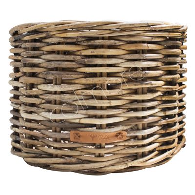 Korb rund Rattan grau 65x65x45