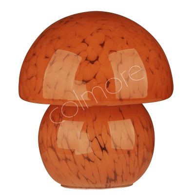 Tischlampe Pilz orange trübes Glas 20,5x20,5x23