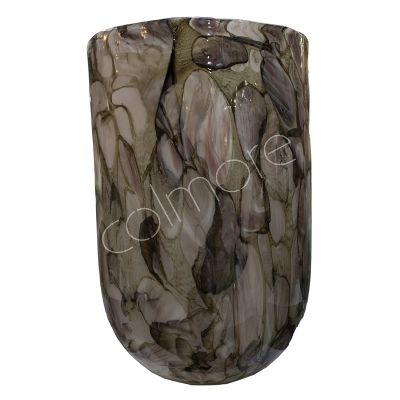 Vase mundgeblasenes geflecktes zartrosa Glas 24x24x37