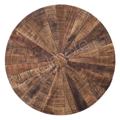 Tischplatte rund Chakra Bage Holz 120x120x4