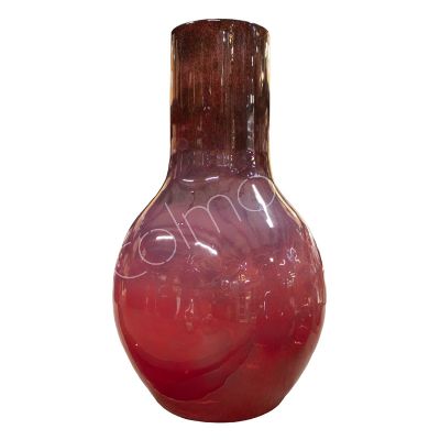 Vase Sonnenuntergang lila Emailleglas 28x28x49