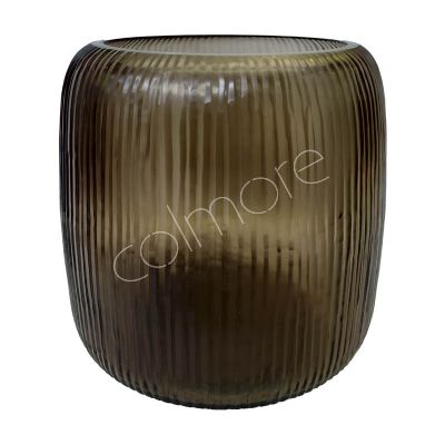 Vase mit Rauchglas 33x33x31