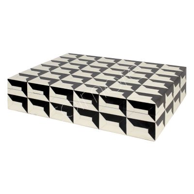 Box weiß/schwarz RESIN 40x30x9