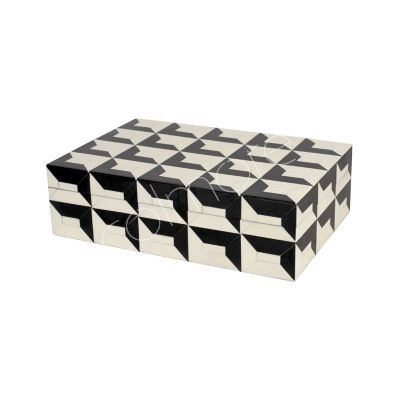 Box weiß/schwarz RESIN 30x20x9