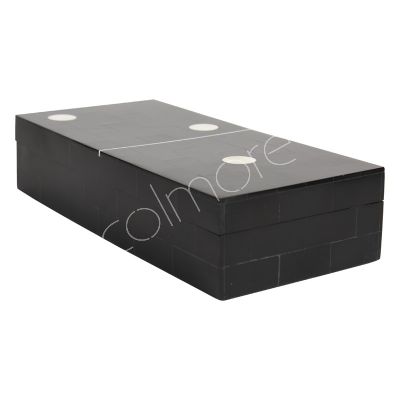 Box Domino schwarz HARZ/KNOCHEN 24x11x5,5
