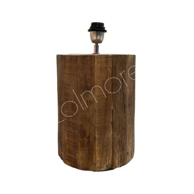 Tischlampe recyceltes Holz natur 23x23x37
