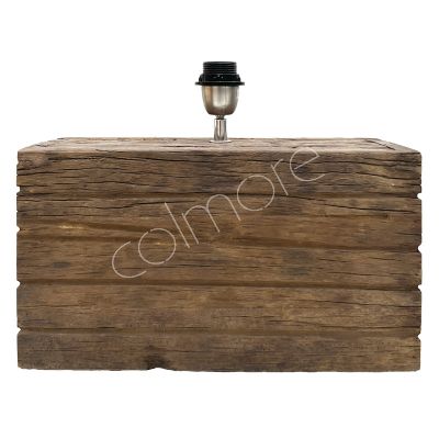 Tischlampe recyceltes Holz natur 40x15x31
