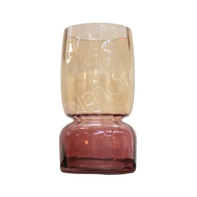 Vase rosa Ombre-Glas 15,5x15,5x28