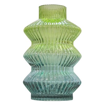 Vase grün blau Glas 17x17x27