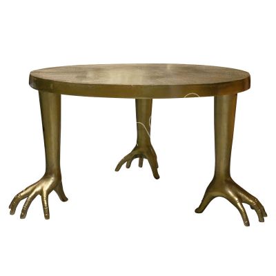 Couchtisch mit Armlehnen ALU RAW/BRONZE 83x86x47