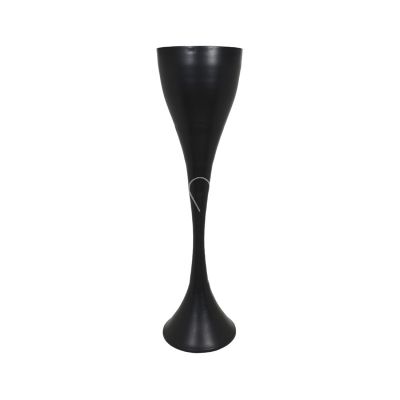 Vase ALU ROH/MATTSCHWARZ 30x30x117