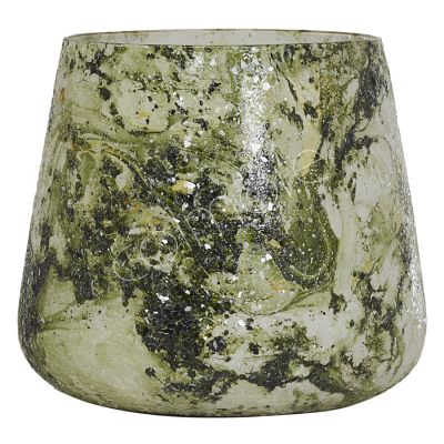 Vase grün Mosaikglas 30x30x27