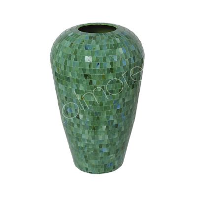 Vase Mosaik IR/TEAL 32x32x50