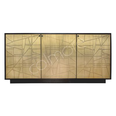 Sideboard Holz Gold Säureätzung IR 160x40x76