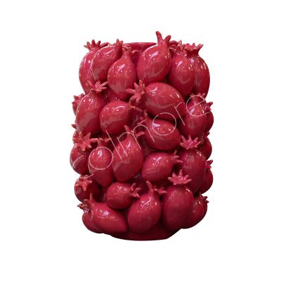 Vase Granatapfel fuchsia Keramik 24x24x31