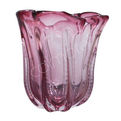 Vase mundgeblasen rosa 25x25x26