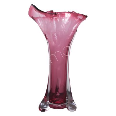 Vase mundgeblasenes rosa Glas 29x25x80