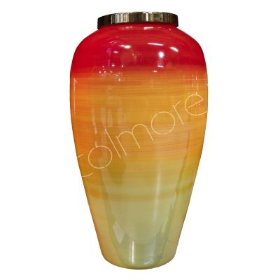 Vase Erdbeerkuchen Emailleglas 28x28x51