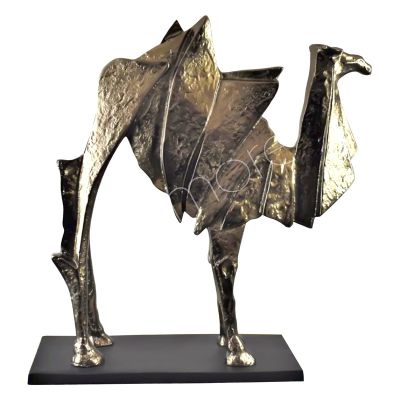Skulptur Kamel abstrakt MESSING/SCHWARZ 44x17x53