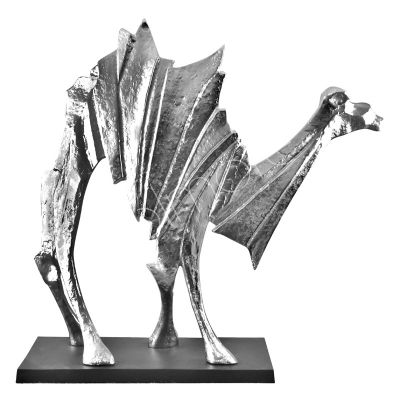 Skulptur Kamel abstrakt NI/SCHWARZ 57x22x60