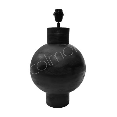 Tischlampe aus schwarzem Mangoholz 24x24x43