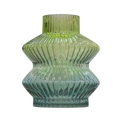 Vase grün blau Glas 17x17x20