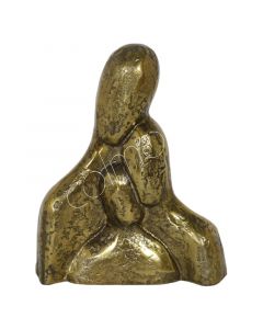 Deko Skulptur Familie ALU ROH/ANT.GOLD 24x8x43