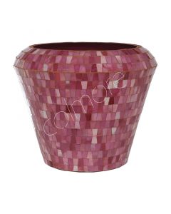 Vase mehrfarbig rosa Mosaik IR 31x31x28