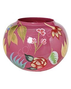 Vase fuchsia handbemaltes Emailleglas 30x30x23