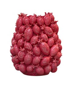 Vase Granatapfel fuchsia Keramik 34x33x37