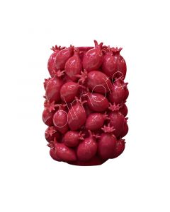 Vase Granatapfel fuchsia Keramik 24x24x31