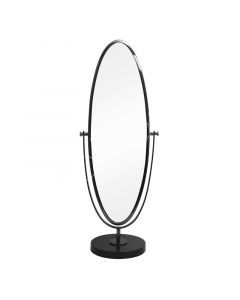 Spiegel auf schwarzem Marmorständer schwarz NI 31x23x87