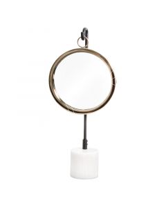 Spiegel auf weißem Marmorständer ANT.BRAss 20x9x48