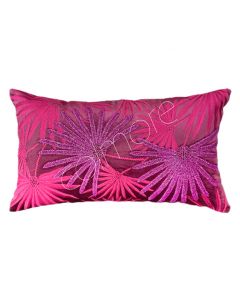 Kissen Palmblätter lila fuchsia CO 60x35