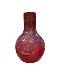 Vase Sonnenuntergang lila Emailleglas 24x24x39