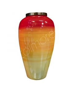 Vase Erdbeerkuchen Emailleglas 28x28x51