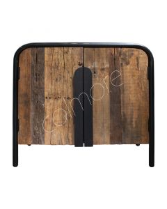 Sideboard Recyclingholz natur mit IR schwarz 84x40x80