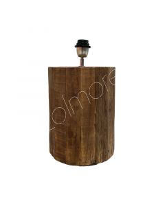 Tischlampe recyceltes Holz natur 23x23x37