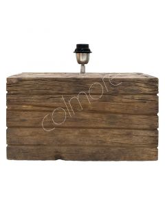 Tischlampe recyceltes Holz natur 40x15x31