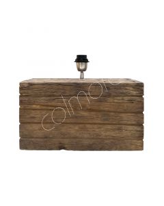 Tischlampe recyceltes Holz natur 36x10x27